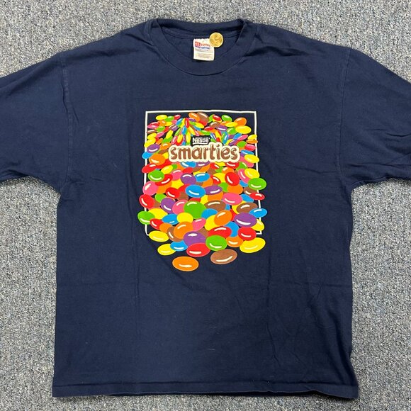 Vintage 90s SMARTIES Nestle Promo Sz XL T Shirt - Picture 2 of 9